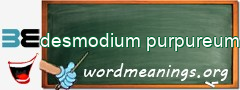 WordMeaning blackboard for desmodium purpureum